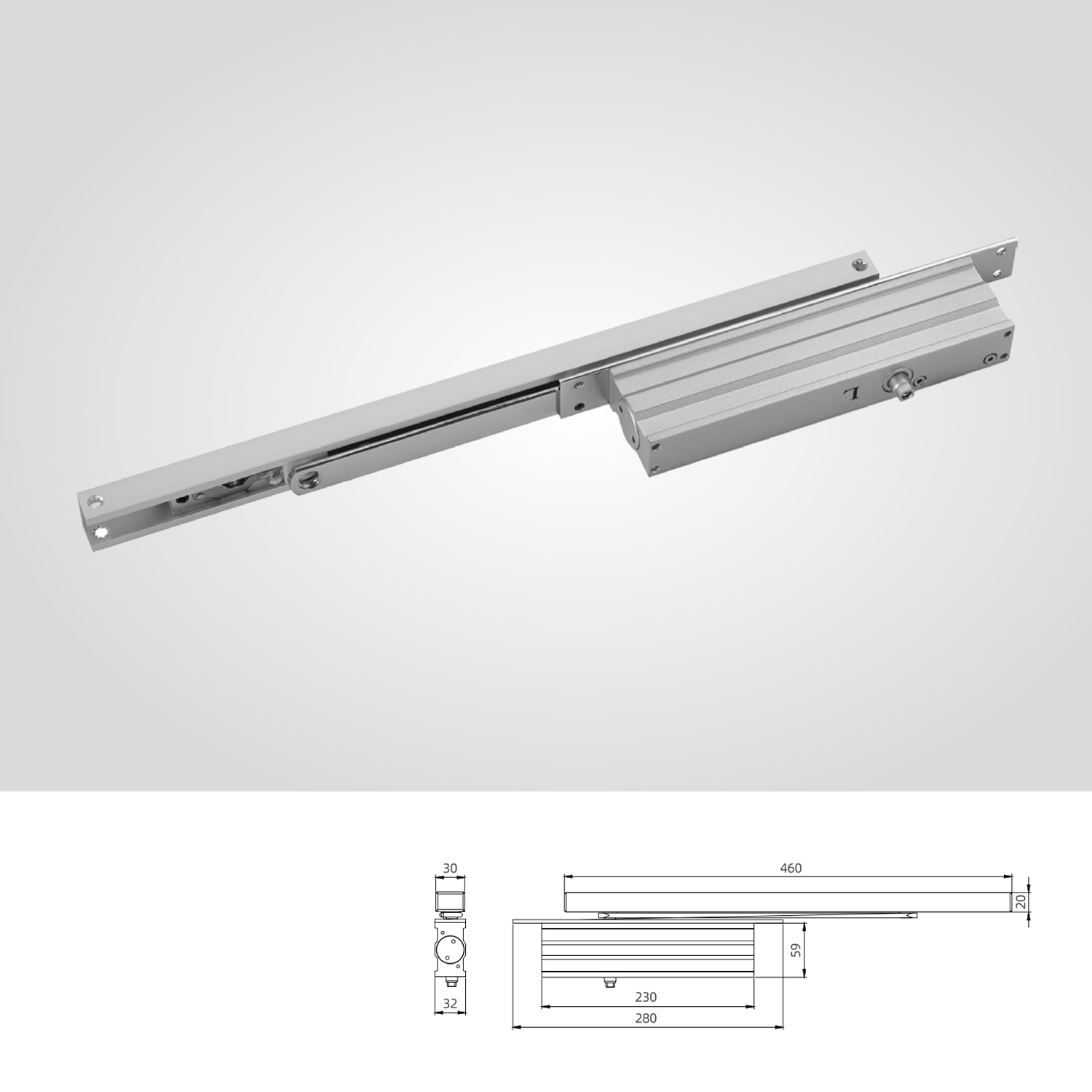 Concealed SQ Door Closer